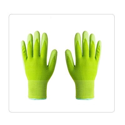 China 13 Gauge Green Kids Housework Decorating Rubber Gloves for sale