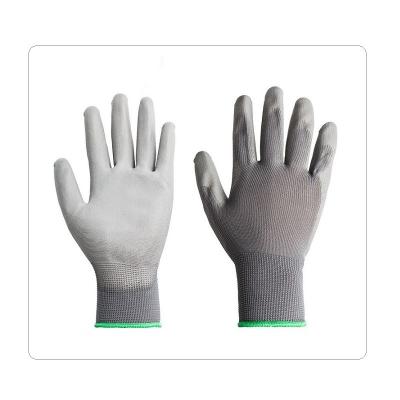 China La palma grande de la PU del indicador de la talla 13 del punto del poliéster del laboratorio cubrió guantes en venta
