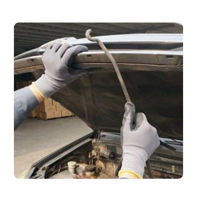 China La reparación del vehículo cortó guantes inconsútiles de llano 1 del nitrilo de la palma seguridad de la mano en venta