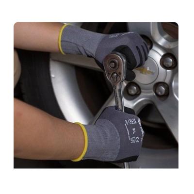 China Sanitation&Recycling Grey Nylon Spandex 15 Gauge Hand Safety Gloves for sale