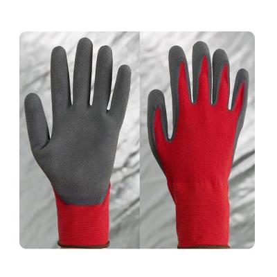 China Women's Gardening Washable 15 Gauge Nylon Spandex Latex Gloves for sale