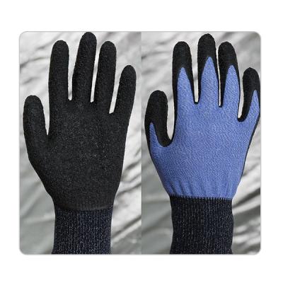 China Coloured Polyester Liner Gardening And Agriculture Latex Gloves for sale