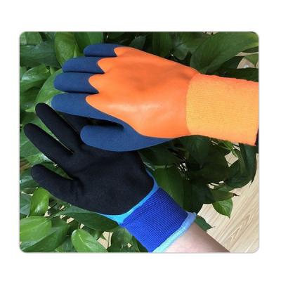 China 26CM 7G Terry Brushed Knit XL Rubber Mechanic Winter Construction Gloves for sale