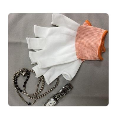 China Nylon Women Housework Cleaning 13 Gauge Half Finger Knit Gloves for sale