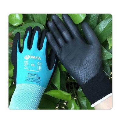 China Nylon Fiber Foam Nitrile Gloves for sale