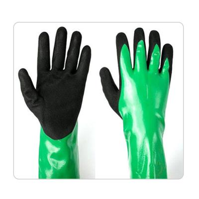 China Construction Workers Long Cuff Chemical Resistant Gloves for sale