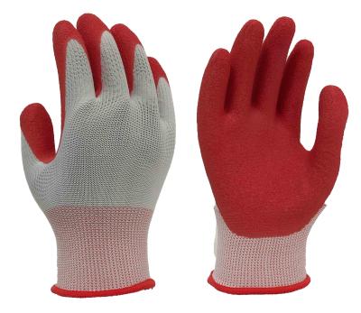 China Gardening  Polyester Crinkle Latex Palm Coating Winter Work Gloves for sale