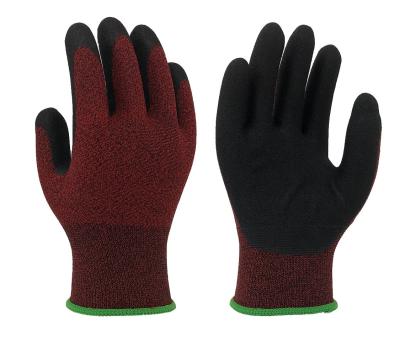 China 15 Gauge Utility Firm Grip Mining Black Nitrile Gloves for sale
