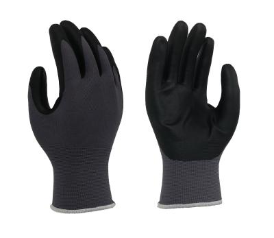 China DMF Free 4131X Nylon Knitting Foam Nitrile Gloves For Glass Handling for sale