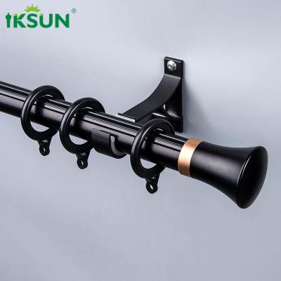 China Anodized 19 Ft Curtain Rod , Extendable Curtain Pole Set For Home Decor for sale