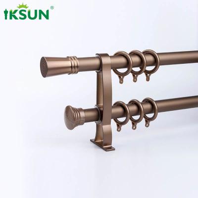 China 28mm Double Hanging Curtain Rod Set Expandable Light Filtering for sale