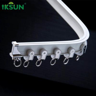 China Bendable Bay Window Curtain Track Ceiling Mounted Aluminium Alloy Material for sale