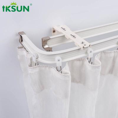 China Smooth Bendable Double Curtain Track , Curved Metal Curtain Track 1.25mm Thickness for sale
