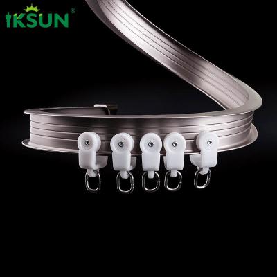 China 1.25mm Curved Shower Curtain Rail For Bay Window Aluminium Alloy 6063 T5 Material for sale