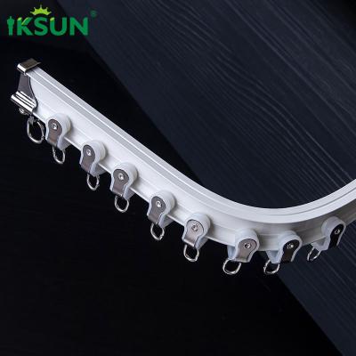 China Aluminium Bendable Curved Curtain Track Hidden Ceiling Mount 0.8mm Thickness for sale