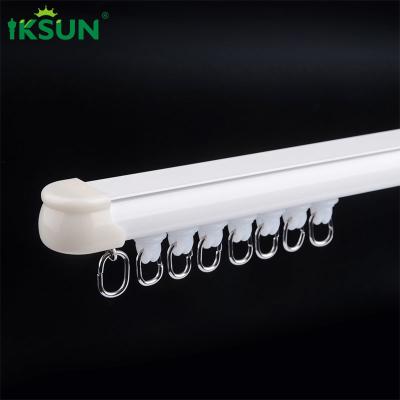 China 6.7m White Metal Curtain Track , Curtain Ceiling Rail Track For Shading Backdrop for sale