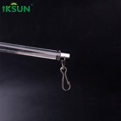 China Plexiglass Acrylic Curtain Pull Wands , Clear Drapery Wand Invisible Heavy Duty for sale
