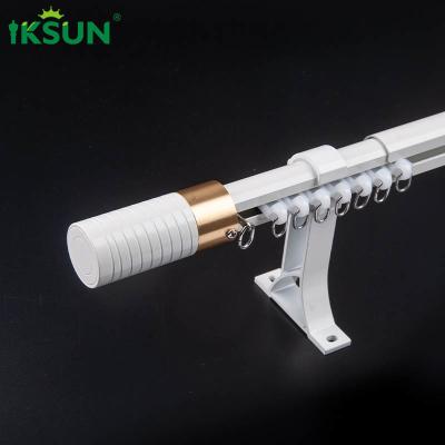 China Stretchable Telescopic Tension Pole 28mm Pipe Living Room Metal Tension Curtain Rod for sale