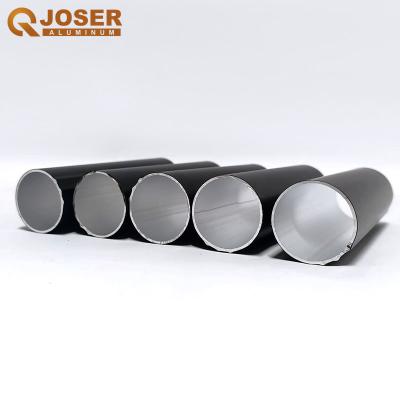 China 6063 Aluminum Profile Tube Large Diameter 1.0mm Thick Powder Coating Anodized for sale
