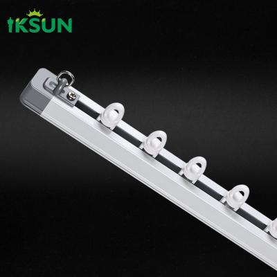 China ISO9001 Telescopic Curtain Track Extendable Ceiling Mounted Curtain Rod Runner Rollers Holder Rails Track à venda
