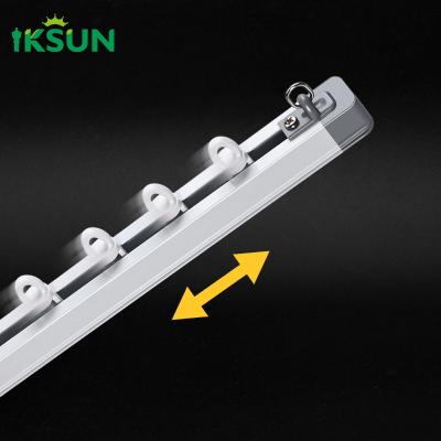 China 0.7-4.5 Meter Adjustable Window Curtain Track Extendable Curtain Rod Rail for sale