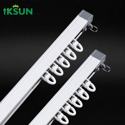 China Ivory Extendable Curtain Track Telescopic Rail Stretched Adjustable Sliding Blind Curtain Track for sale