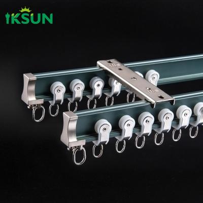 China Hospital Metal Ceiling Mount Double Curtain Rail Flexible Bendable Curtain Track for sale