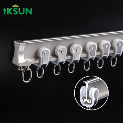 China Curve Bendable 1.2mm Aluminum Curtain Track Hospital Curtain Accessories for sale
