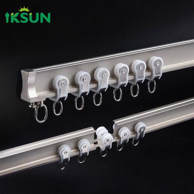 China Home Curved Flexible Curtain Rail Corner Aluminium Curtain Poles Tracks Accessories for sale