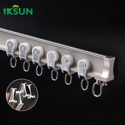 China 670cm Curved Metal Curtain Track Rail Flexible Bendable Curtain Rail Track For L U Shape Window for sale