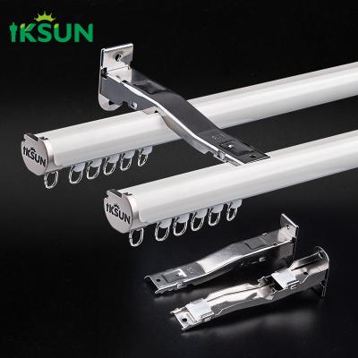 China Aluminium Alloy 6063 Ceiling Mounted Curtain Track Silent Gliss Curtain Track for sale