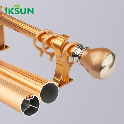 China Thickened Aluminum Alloy Roman Curtain Rod Nordic Simple Mute Perforated Bracket Side Mounted Single Rod for sale