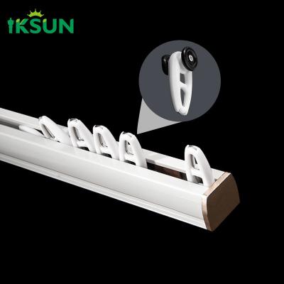 China Luxury Sliding Rail Roman Curtain Rod Hotel Decorative Easily Installing Wall Mounted Curtain Track for sale