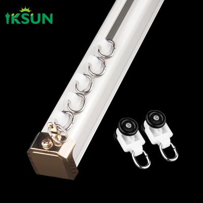 China Home Office Decoration Curtain Rail Bottom Track Cord Operated Aluminum Accessories Metal Curtain Head for sale