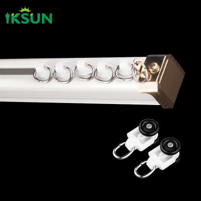 China Side Ceiling Curtain Slide Rail Single And Double Pole Thickened Aluminum Alloy Track For Living Room en venta