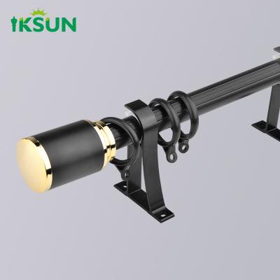 China Window Curtain Pole Accessories Aluminum Material Simple Style Curtain Rod Set With Curtain Bracket for sale