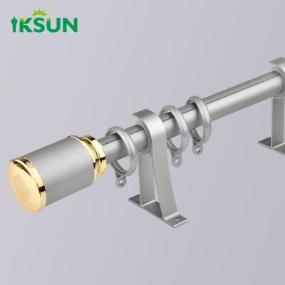 China Window Good Quality Aluminum Window Accessories Curtain Poles 1.2mm Curtain Rod Sets Curtain Poles for sale