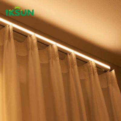 China New Design Good Quality Ceiling Curtain Track LED Lights Curtain Accessories LED Curtain Rail Track for sale