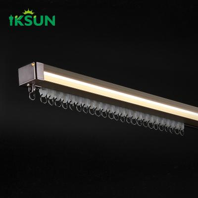 China Venta caliente de LED de aluminio ligero pesado pista de cortina de perfiles de led pista de cortina de techo de caída ligera en venta
