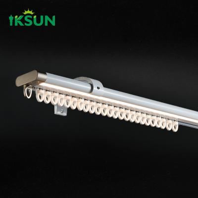 China Patent Led Aluminum Curved Curtain Track Ceiling Light Rail For Home Office for sale