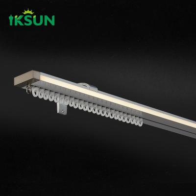 Chine Modern Square Curtain Track With Led- Lights  Optional  Led Track Light Privacy Outdoor  Rail à vendre