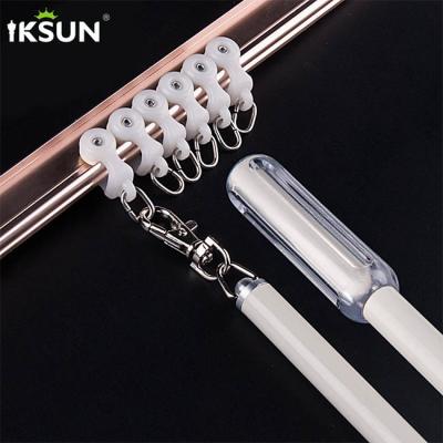 China 13mm Silver Curtain Pull Wands Convenient Powder Coating Treatment for sale