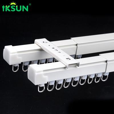 China Aluminium Alloy Extendable Curtain Rail , Double Ceiling Fitted Curtain Track for sale