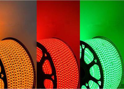 China 5050 RGB Geleide Strook van SMD 220v, Kleur die Geleide Lichte Stroken veranderen 120 Graadverlichting Te koop
