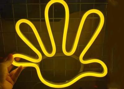 China Yellow gestures led Neon Signs for cafe shop / retail /Shipping mall for sale