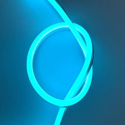 China 2.5cm 12VDC Cuttable LED Neon Tube IP67 Lake Blue Silicone for sale