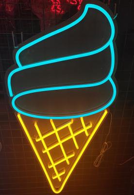 China Custom ice cream neon sign for coffee pub bar led neon sign for sale