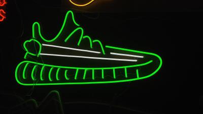 China Cuttable AC240V Acrylic Led Neon Sign FREE Running Shoes No Fragile for sale