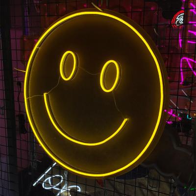 China RoHS Smile Led Neon Sign AC100V Cuttable Dimmable Flex Tube Acrylic Plate for sale