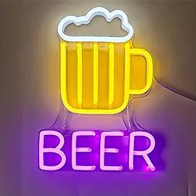 China Neon signs blessed Beer neon bar signs neon beer signs for sale